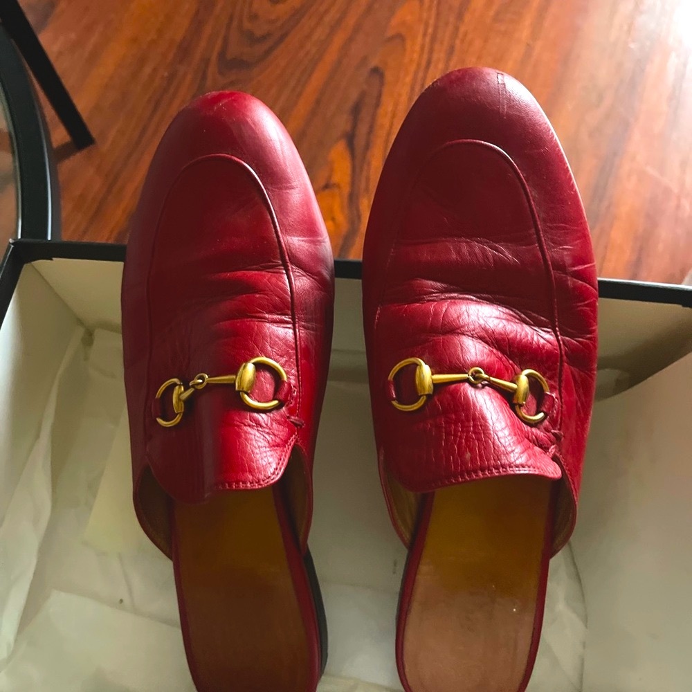Gucci red Princeton loafers
